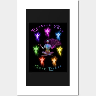 Protect Your Inner Peace Woman Chakra Posters and Art